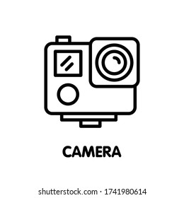 Camera outline icon design illustration on white background eps.10