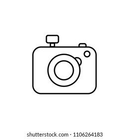 camera outline icon. Element of equipment icon for mobile concept and web apps. Thin line camera outline icon can be used for web and mobile on white background