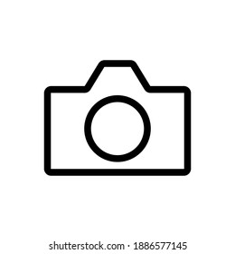 Camera outline icon isolated. Logo symbol illustration for mobile concept, web design and games.