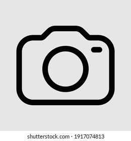 Camera Outline Icon Isolated Vector Illustration