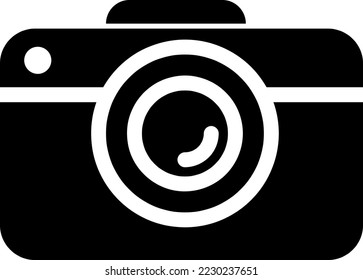 Camera outline icon on white background. Editable stroke. Vector illustration 