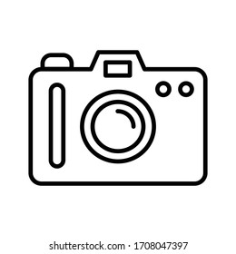 Camera With Outline Icon Vector
