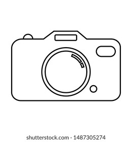 camera outline icon. vector illustration