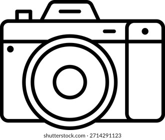 Ilustración vectorial de icono de contorno de cámara