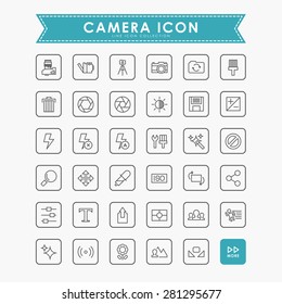 camera outline icons