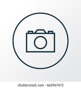 Camera Outline Symbol. Premium Quality Isolated Photo  Element In Trendy Style.