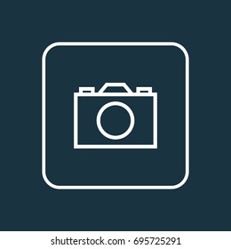 Camera Outline Symbol. Premium Quality Isolated Photo  Element In Trendy Style.