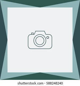 Camera Outline Vector Icon.