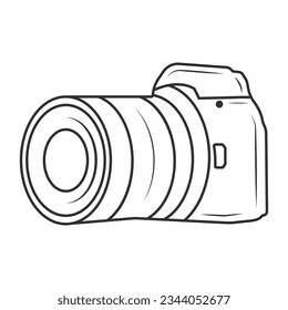Kameraoutine, Vektorgrafik, Fotografie-Umriss, Kamerasymbol, Vektorgrafik, Fotografie-Symbol, Weltfotografie, Weltfotografie-Tag