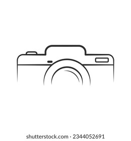 Vector de contorno de cámara, contorno fotográfico, icono de cámara, vector de cámara, icono fotográfico, Día Mundial de la Fotografía