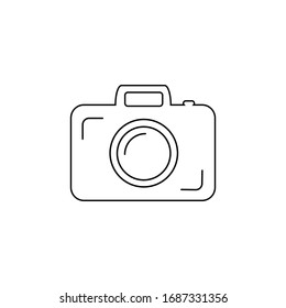 Camera Outlines On White Background Stock Vector (Royalty Free ...