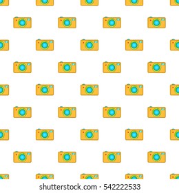 Camera pattern. Cartoon illustration of camera vector pattern for web