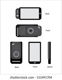 Camera phone, Design Illustration on white background, Design Model device