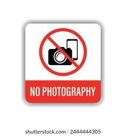 Ilustración vectorial de señal de advertencia de cámara y teléfono prohibidos