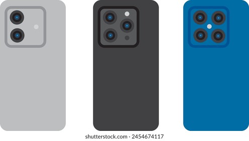 Camera phone lens mobile vector icon. Smart phone camera lense back concept