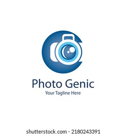 Camera photo genic studio logo design template for brand or company and other