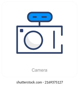 Concepto De Icono De Cámara Y Foto
