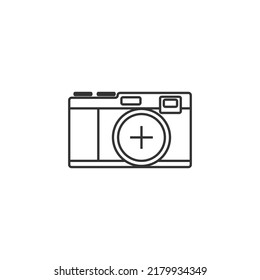Camera photo icon logo design illustration