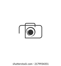 Camera photo icon logo design illustration