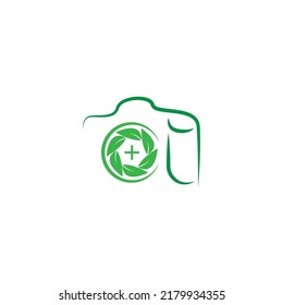 Camera photo icon logo design illustration