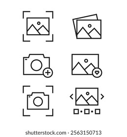 Camera Or Photo Icon Set Vector Design.
