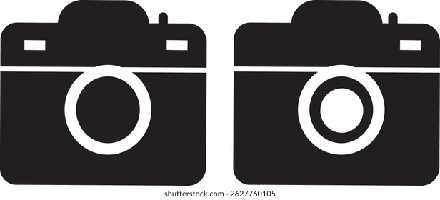 símbolo de la foto de la cámara. Símbolo del Vector de la zona prohibida de la cámara, cámara de la foto en el símbolo plano del estilo. Ícono editable del Vector de la Fotografía de la boda.
