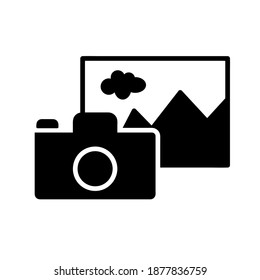 Camera and photo icon. Tourism vacation symbol. Travel stock illustration. isolated on white background. Vector eps10