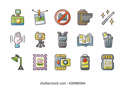 Camera and photo icons set,eps10