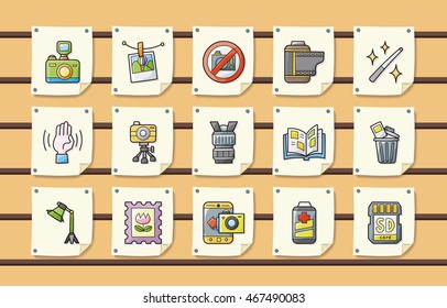 Camera and photo icons set,eps10