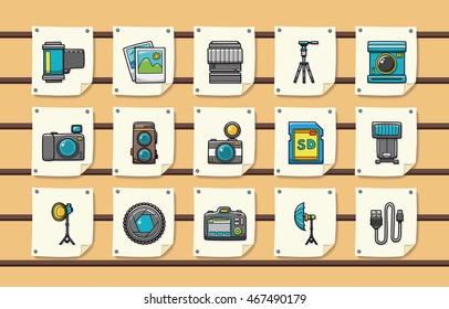 Camera and photo icons set,eps10