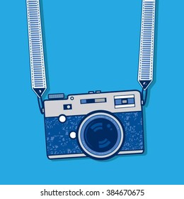 Camera photo illustration, typography, t-shirt graphics, vectors