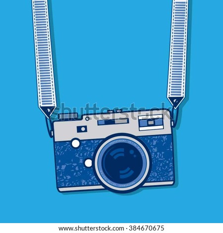 Camera photo illustration, typography, t-shirt graphics, vectors