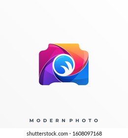 Camera Photo Illustration Vector Template. Suitable for Creative Industry, Multimedia, entertainment, Educations, Shop, and any related business