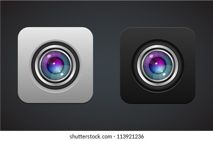 Camera photo lens icon