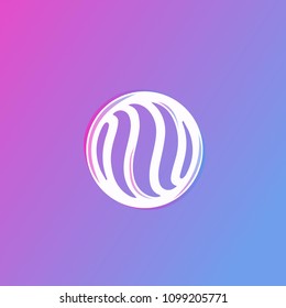 Camera photo Lens icon . Shutter logo vector with gradient background