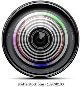 Camera photo lens, vector