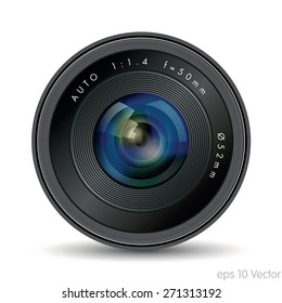 Camera photo lens, vector.