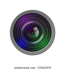 Camera photo lens, vector.