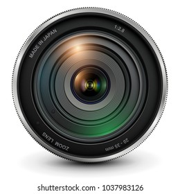 camera photo lens, vector illustration.