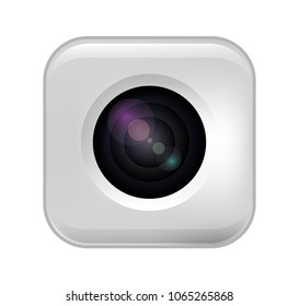 camera photo lens, vector illustration on a transparent background.