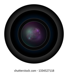 Camera photo lens. Vector illustration 