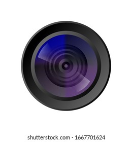 Camera photo lens vector illustration isolated on white background eps 10