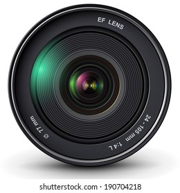 camera photo lens, vector illustration.