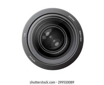 Camera photo lens. Vector illustration.