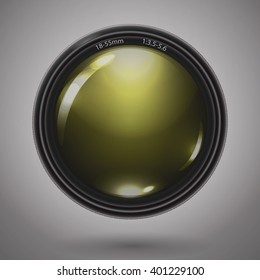 Camera photo lens. Vector Illustration.