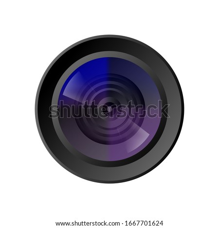 Camera photo lens vector illustration isolated on white background eps 10