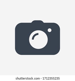 Camera photo line vector icon. Image lens vector symbol. Digital photographic icons set for web design. Modern flat picture creation icon for app design. Device technology minimal flat linear icons