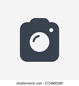 Camera photo line vector icon. Image lens vector symbol. Digital photographic icons set for web design. Modern flat picture creation icon for app design. Device technology minimal flat linear icons