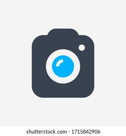 Camera photo line vector icon. Image lens vector symbol. Digital photographic icons for web design. 
Device technology minimal flat linear icons