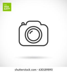 Camera photo line vector icon